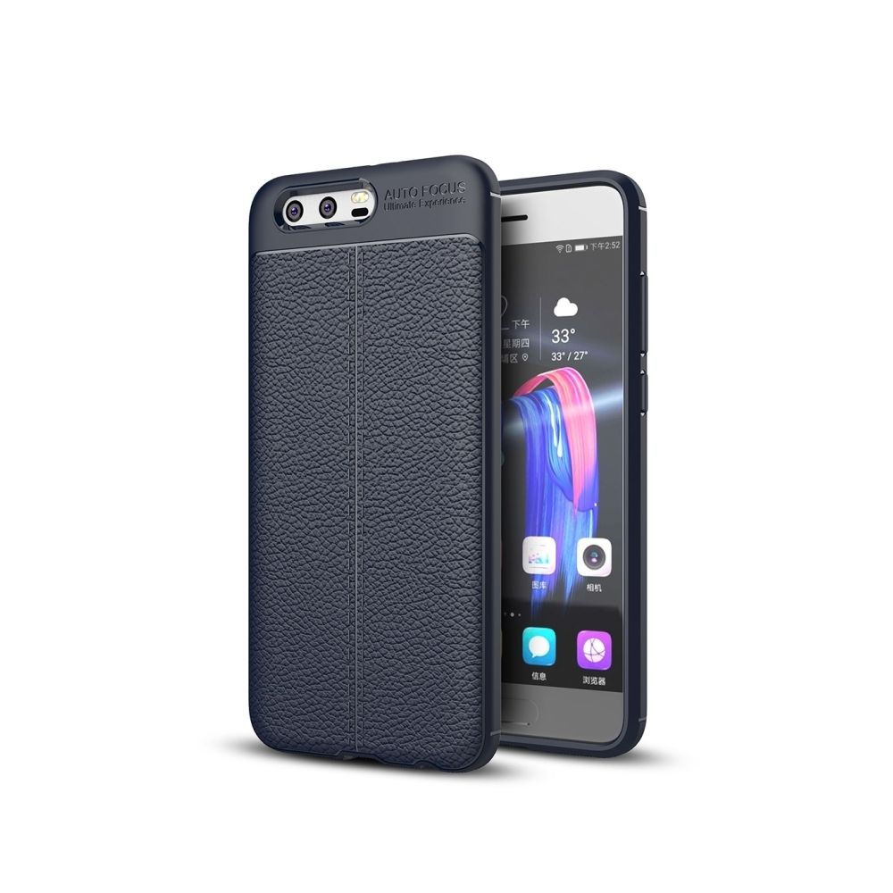 Wewoo - Coque pour Huawei Honor 9 Litchi Texture TPU Housse de protection marine - Coque, étui smartphone