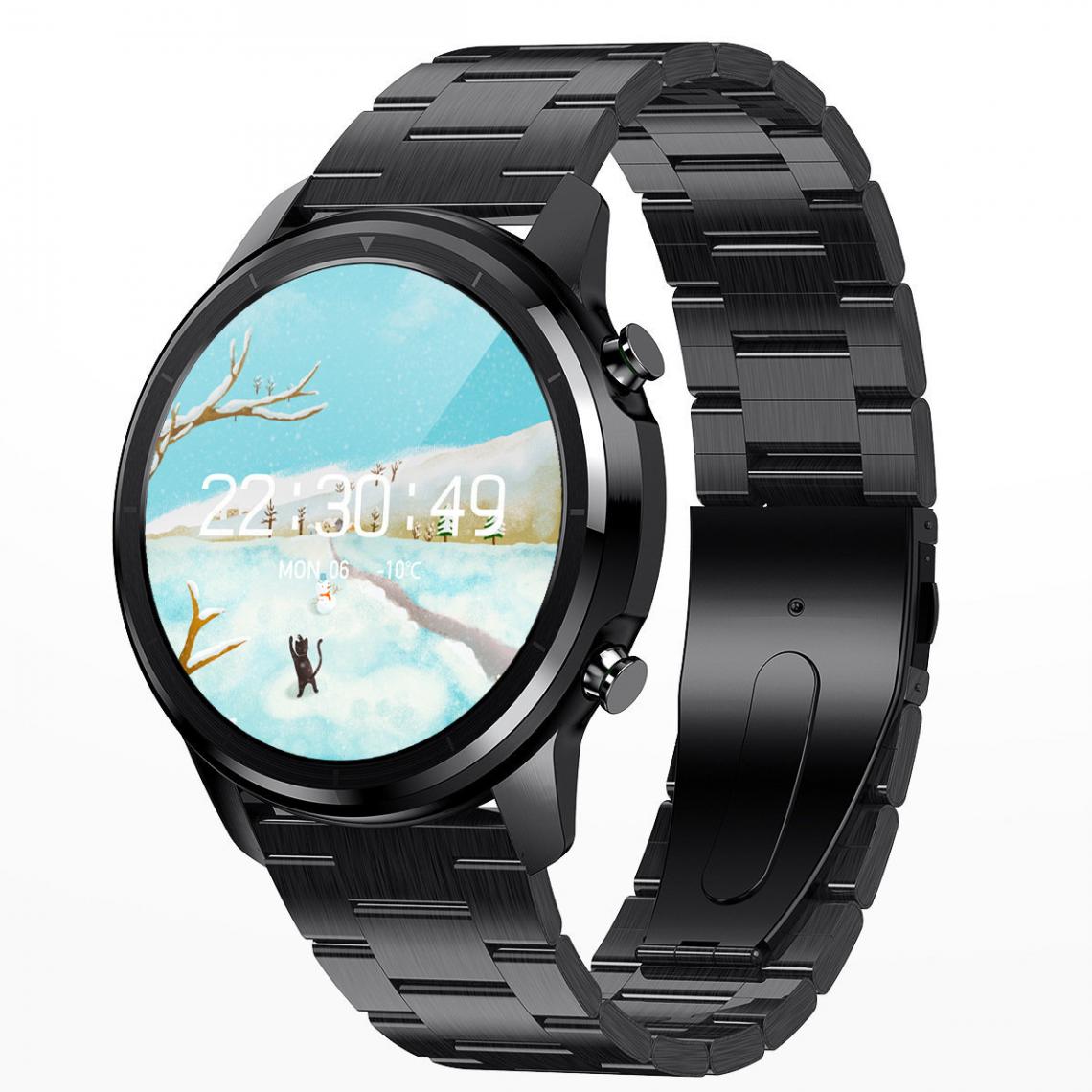 Chronotech Montres - Chronus LF26 Smart Watch Men Multi-Functional Smartwatch Business IP67 Waterproof Health Monitor (black) - Montre connectée