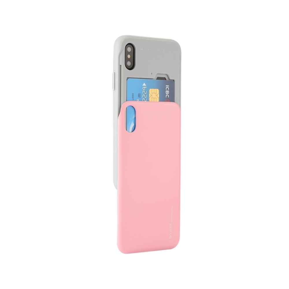 Wewoo - Coque renforcée rose pour iPhone X TPU + PC Sky Slide pare-chocs arrière étui de protection avec fentes cartes - Coque, étui smartphone