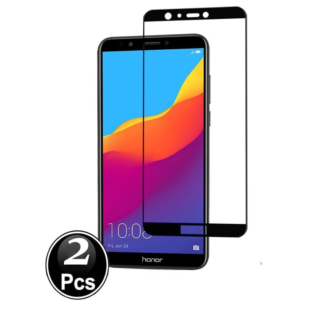 marque generique - Huawei Y5 Prime 2018 Vitre protection d'ecran en verre trempé incassable protection integrale Full 3D Tempered Glass FULL GLUE - [X2-Noir] - Autres accessoires smartphone
