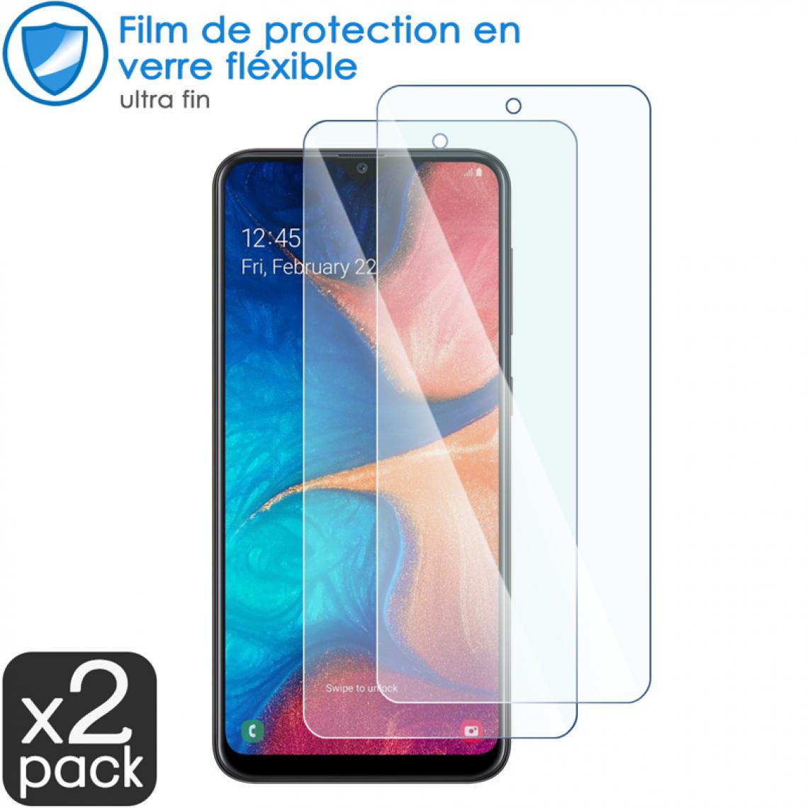 Karylax - [Pack x2] Film de Protection d'écran en Verre Fléxible Dureté 9H pour Smartphone Samsung Galaxy A20s - Protection écran smartphone