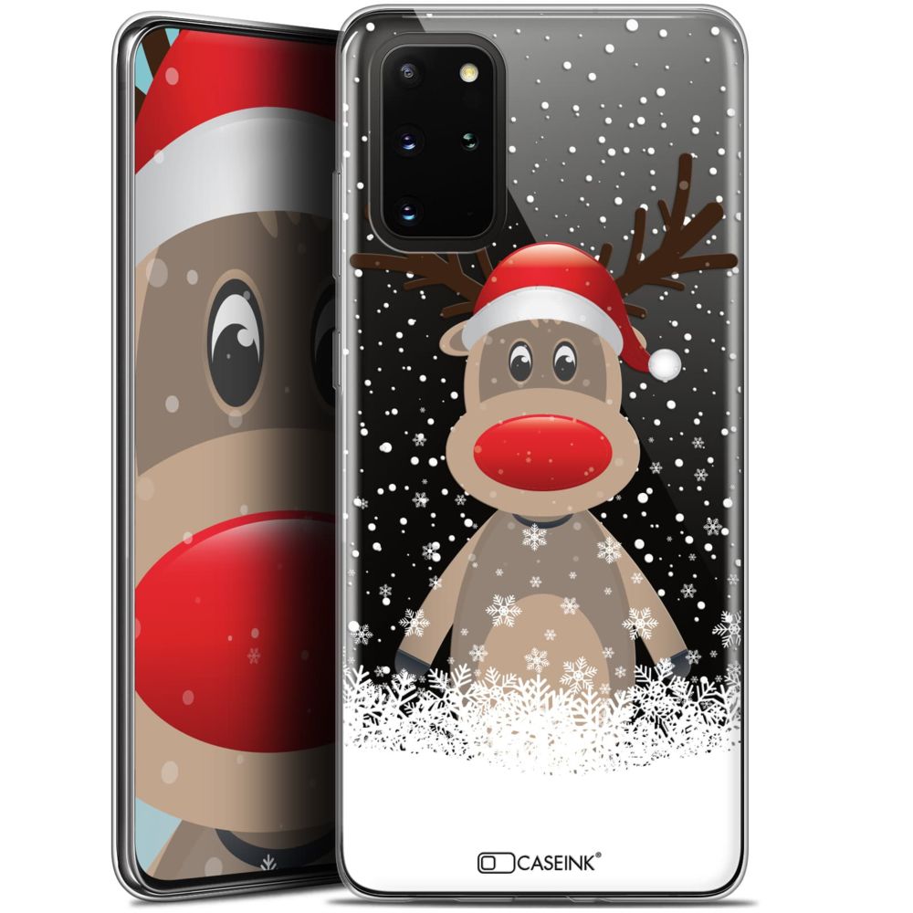 Caseink - Coque Pour Samsung S20+ (6.7 ) [Gel HD Collection Noël 2017 Design Cerf au Bonnet - Souple - Ultra Fin - Imprimé en France] - Coque, étui smartphone
