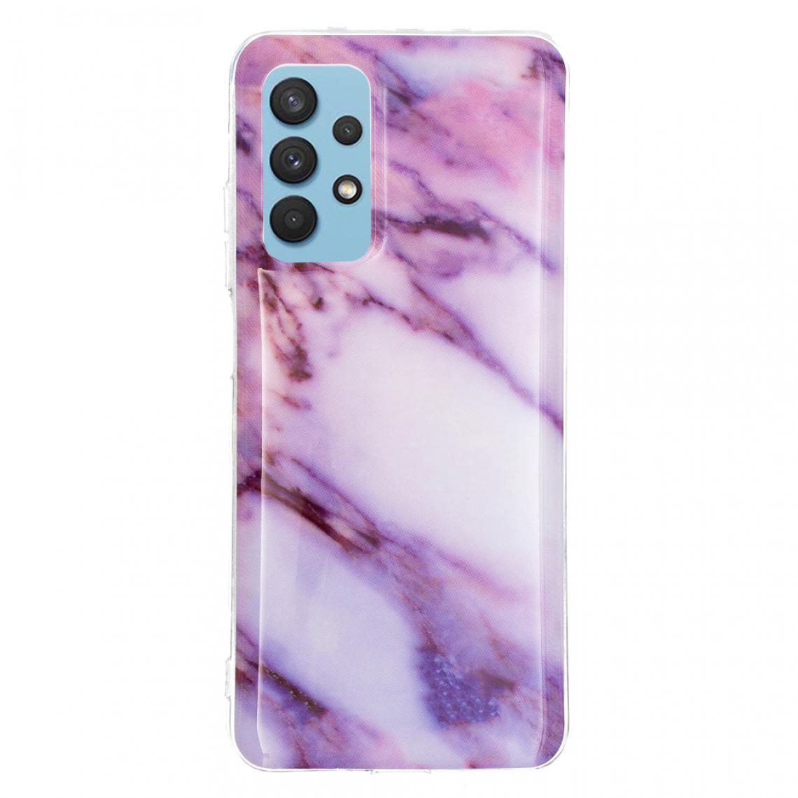 Other - Coque en TPU Impression de motifs de marbre anti-rayures IMD violet pour votre Samsung Galaxy A32 4G (EU Version) - Coque, étui smartphone