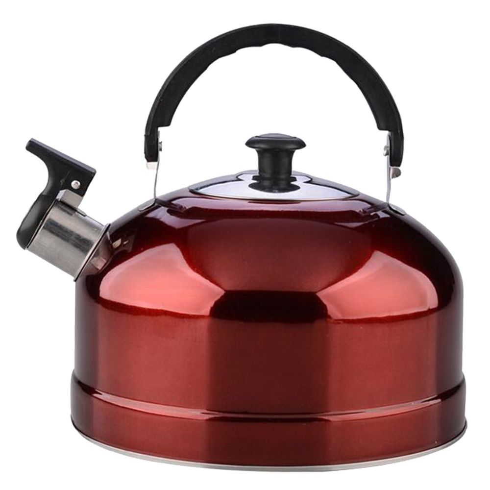 marque generique - camping en plein air en acier inoxydable sifflet bouilloire cuisine théière rouge 4l - Théière électrique
