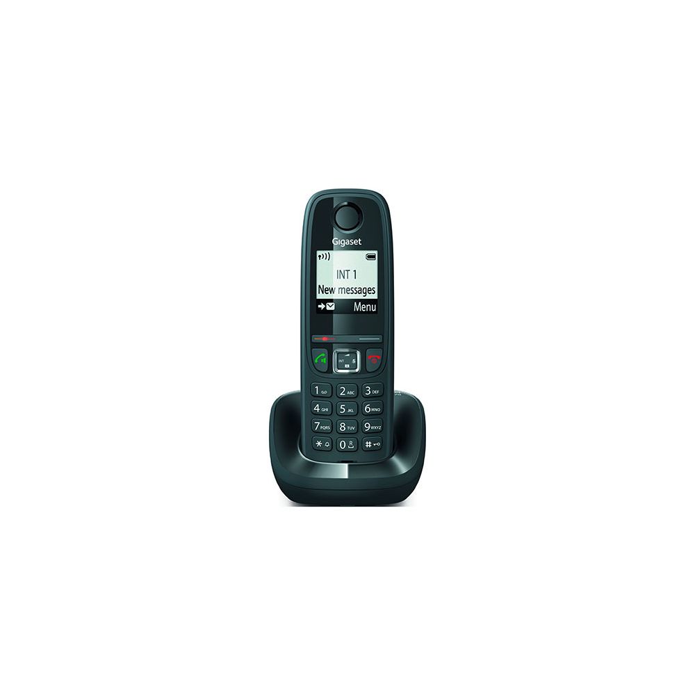 Gigaset - Téléphone sans fil Gigaset AS470 noir - Téléphone fixe sans fil