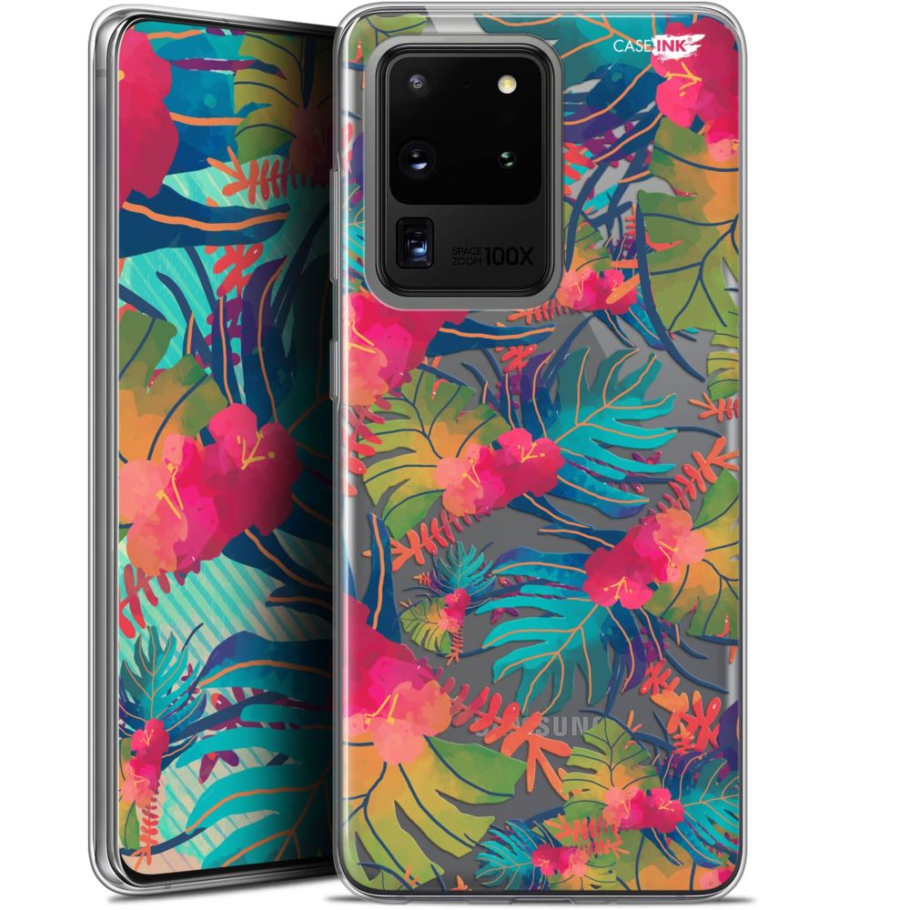 Caseink - Coque arrière Samsung Galaxy S20 Ultra (6.9 ) Gel HD [ Nouvelle Collection - Souple - Antichoc - Imprimé en France] Couleurs des Tropiques - Coque, étui smartphone