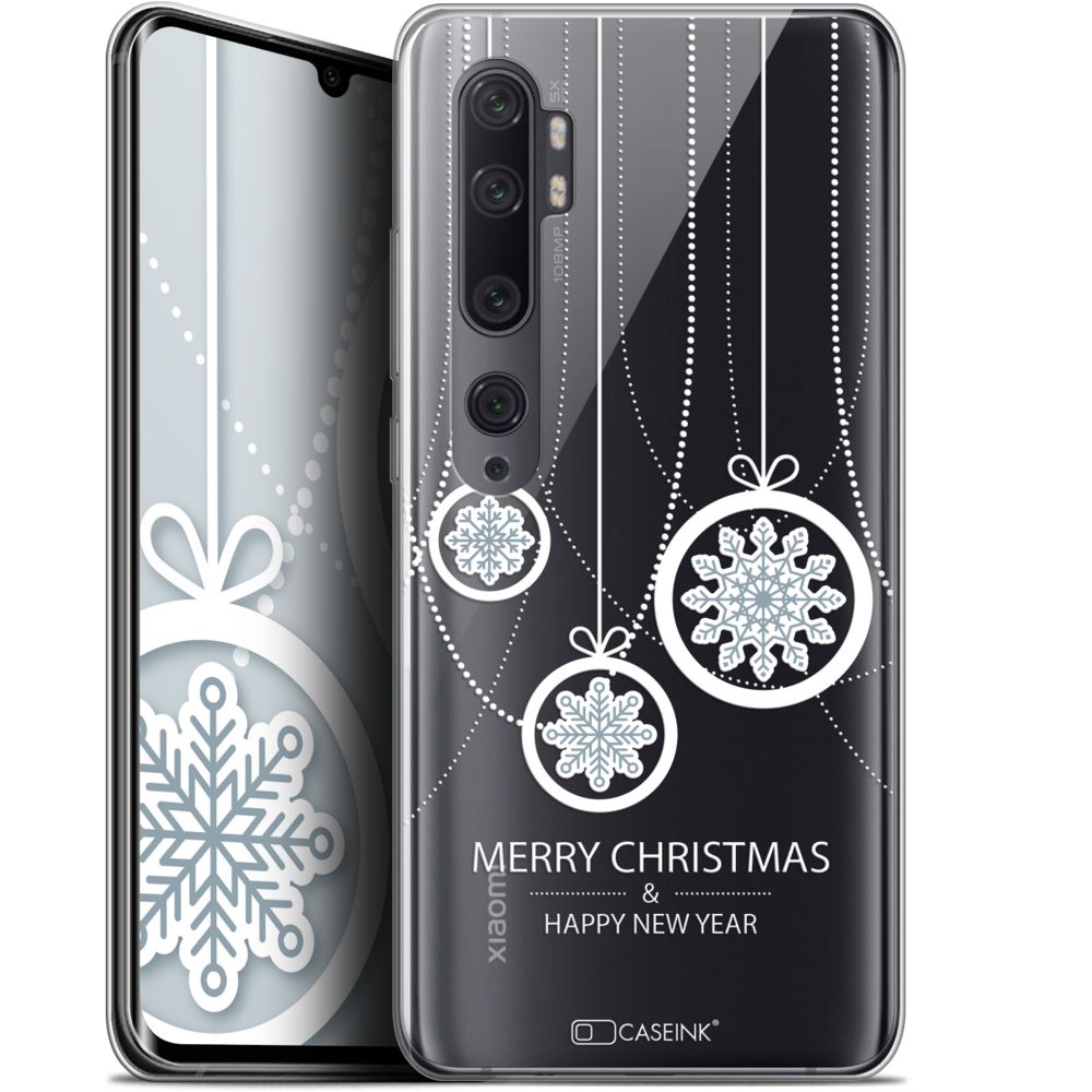 Caseink - Coque Pour Xiaomi Mi Note 10 / Pro (6.47 ) [Gel HD Collection Noël 2017 Design Christmas Balls - Souple - Ultra Fin - Imprimé en France] - Coque, étui smartphone