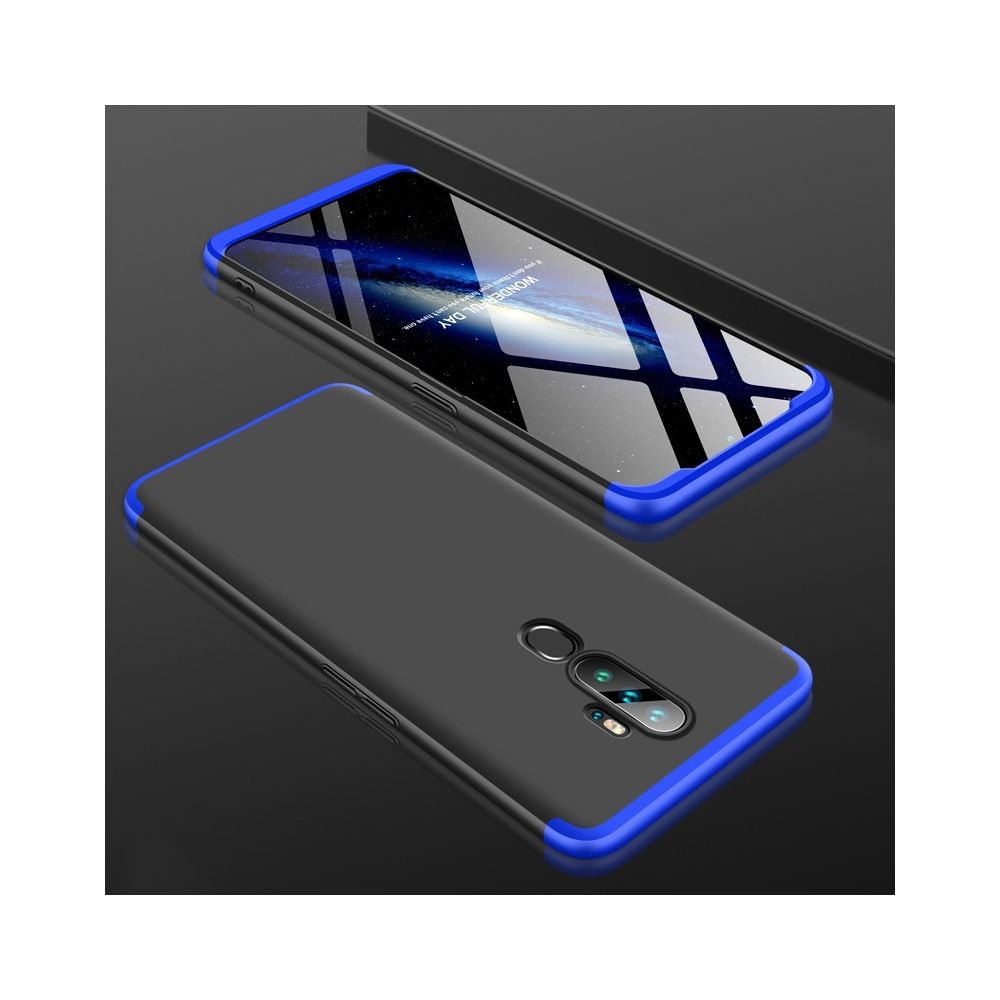 Wewoo - Coque Rigide Pour OPPO A5 2020 / A11X Étui de protection PC à couverture totale et à trois étages + Kit de film frontal en verre trempé Noir bleu - Coque, étui smartphone