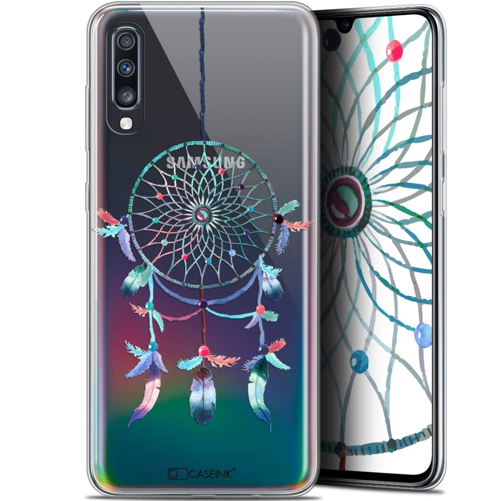 Caseink - Coque Pour Samsung Galaxy A70 (6.7 ) [Gel HD Collection Dreamy Design Attrape Rêves Rainbow - Souple - Ultra Fin - Imprimé en France] - Coque, étui smartphone