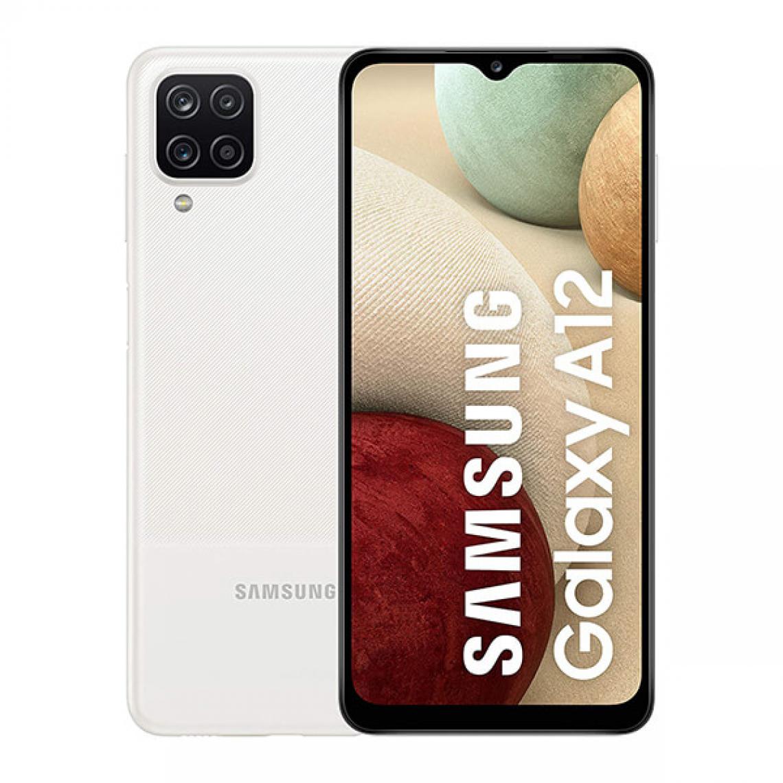 Samsung - Samsung Galaxy A12 4Go/64Go Blanc (White) Dual SIM A125F - Smartphone Android