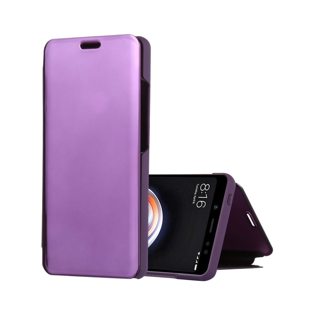 Wewoo - Coque Housse en cuir pour miroir Xiaomi Redmi Note 5 Pro avec support Violet - Coque, étui smartphone