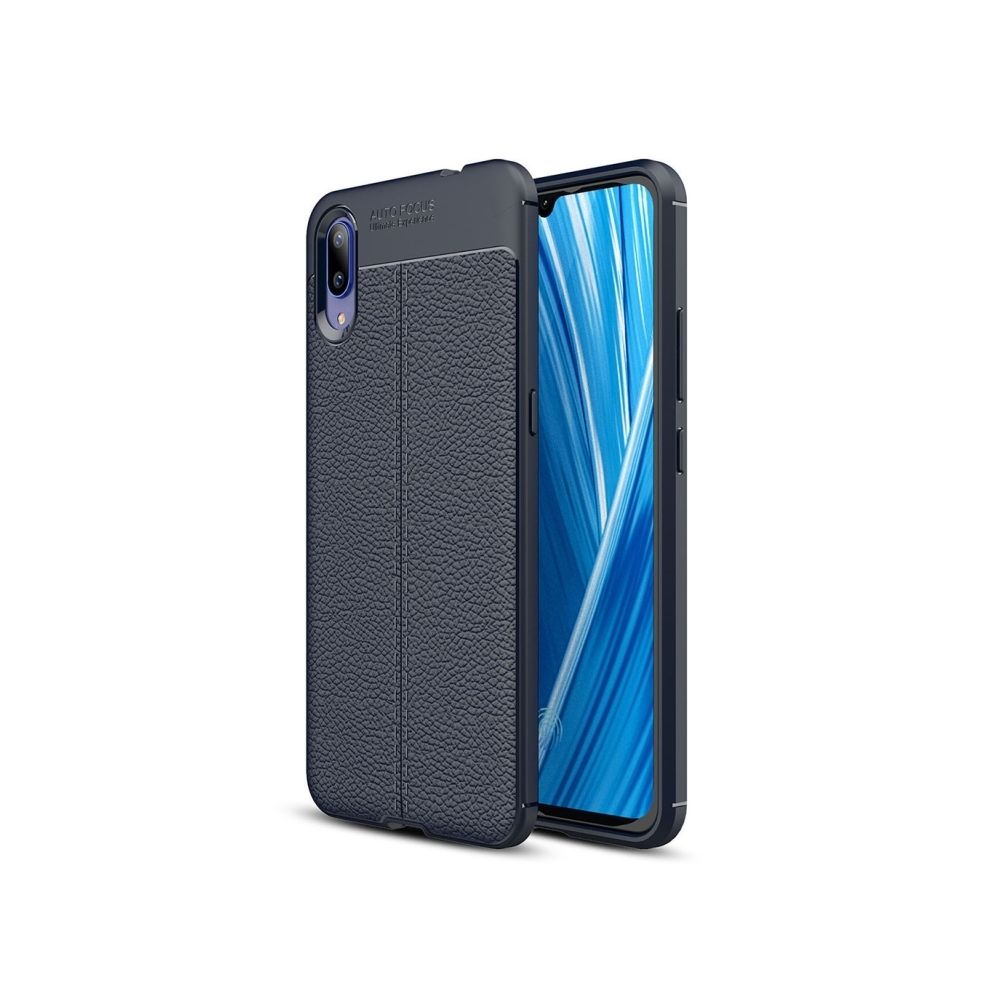 Wewoo - Coque antichoc TPU Litchi Texture pour Vivo X23 Edition Symphony (bleu marine) - Coque, étui smartphone