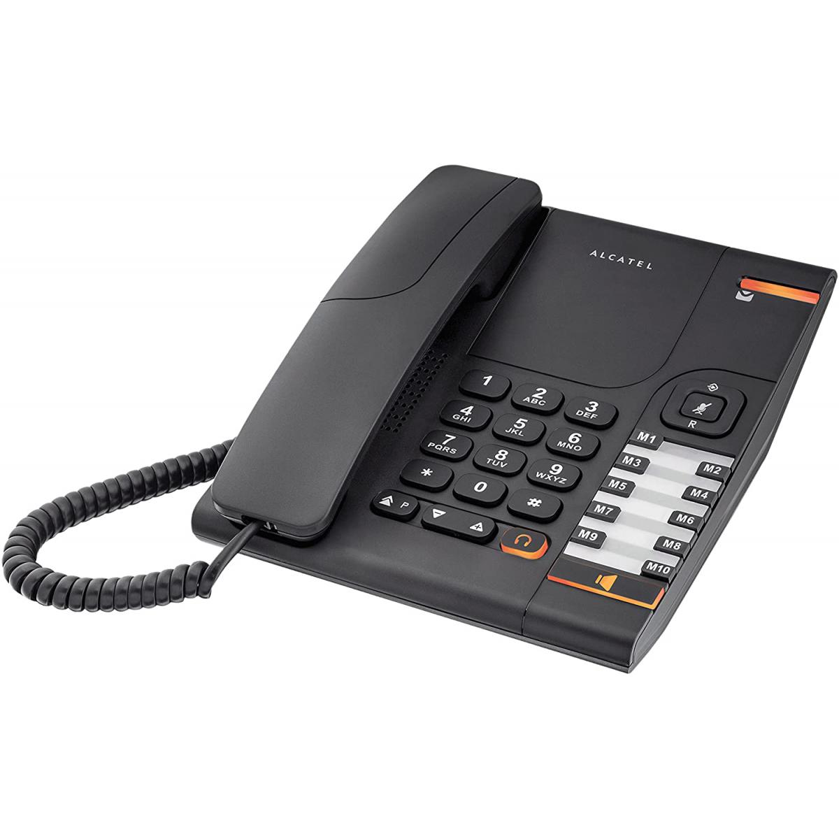 Alcatel - telephone filaire analogique VoIP Noir - Téléphone fixe filaire