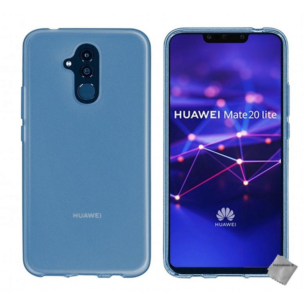 Htdmobiles - Housse etui coque pochette silicone gel fine pour Huawei Mate 20 Lite + verre trempe - BLEU - Autres accessoires smartphone
