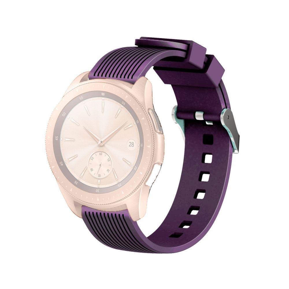 Wewoo - Bande de montre à bracelet à grain vertical pour Galaxy 42mm (violet) - Bracelet connecté