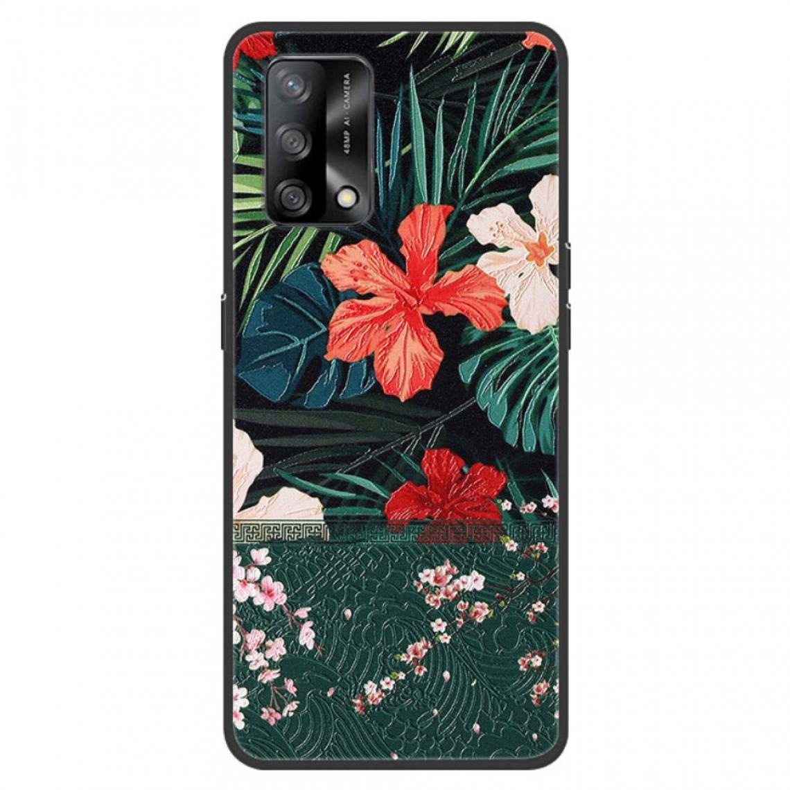 Other - Coque en TPU Embossage d'impression de motifs bien protégé fleur pour votre Oppo A74 4G/F19 - Coque, étui smartphone
