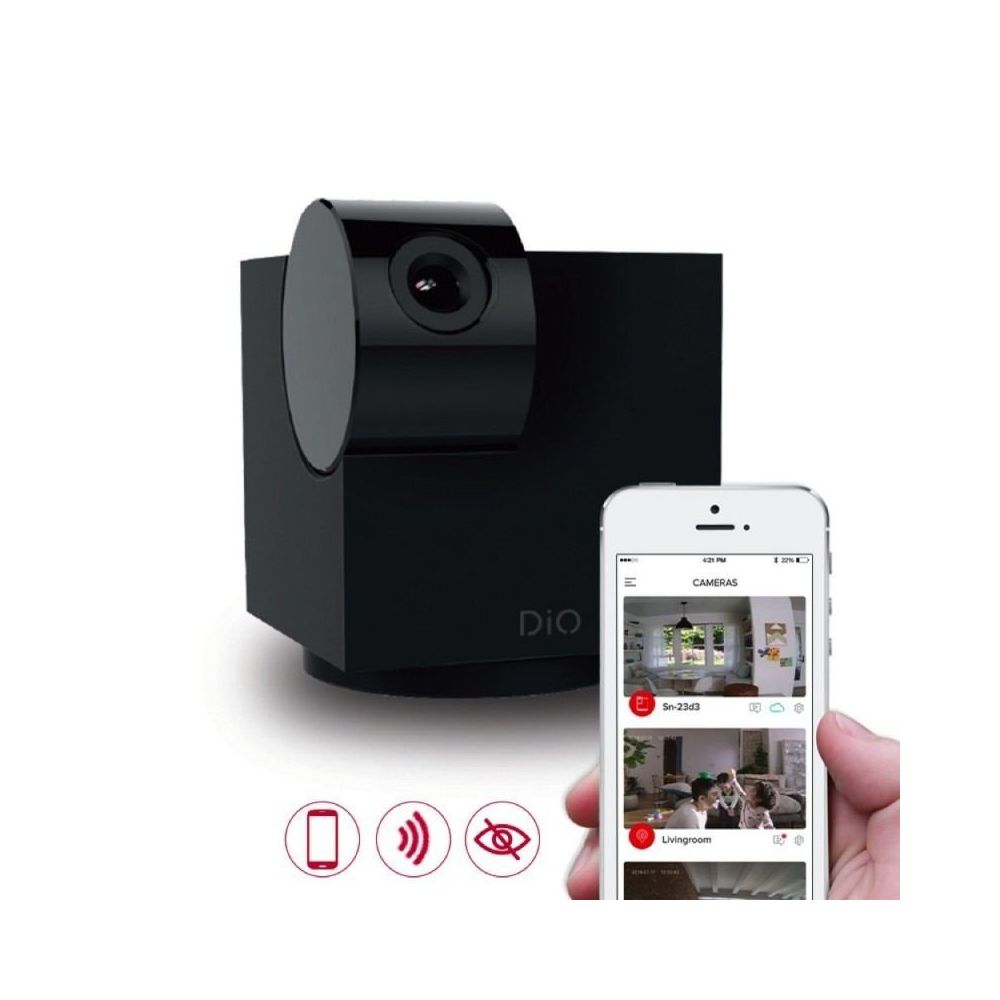 Chacon - Caméra HD rotative intérieure WiFi avec mode privé - DiO - Caméra de surveillance connectée