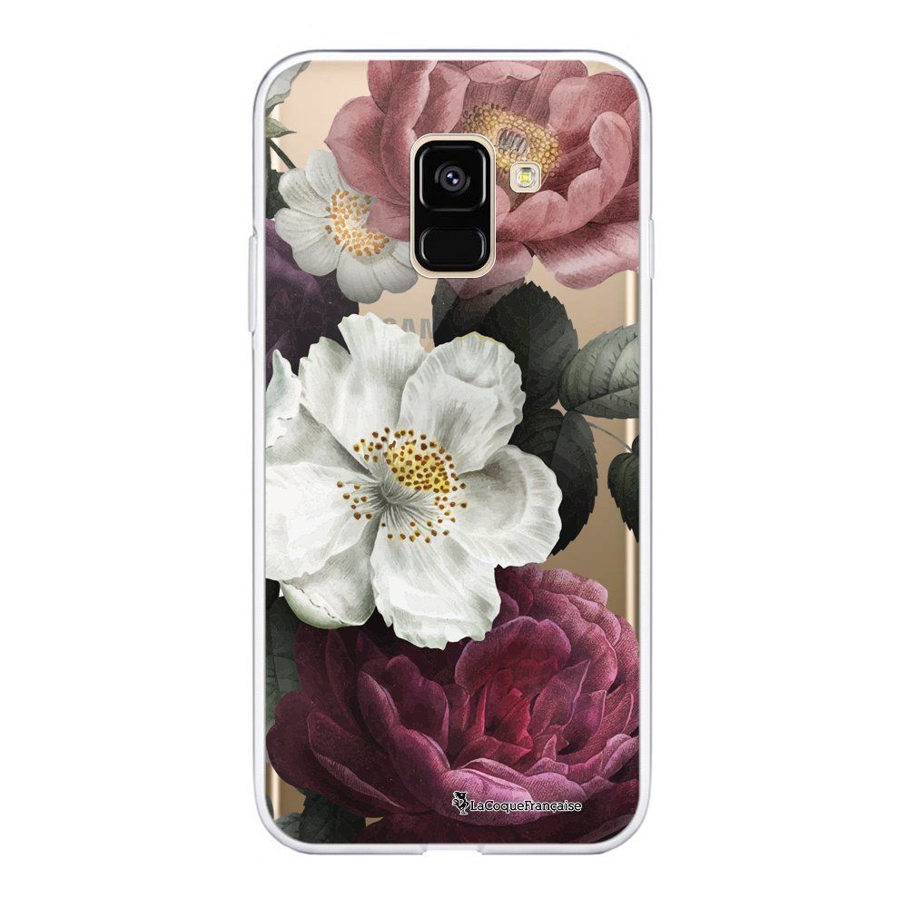 La Coque Francaise - Coque Samsung Galaxy A8 2018 souple Fleurs roses Motif Ecriture Tendance La Coque Francaise. - Coque, étui smartphone