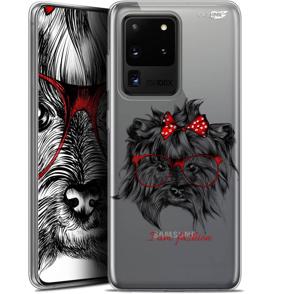 Caseink - Coque arrière Samsung Galaxy S20 Ultra (6.9 ) Gel HD [ Nouvelle Collection - Souple - Antichoc - Imprimé en France] Fashion Dog - Coque, étui smartphone