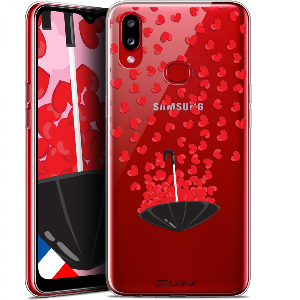 Caseink - Coque Pour Samsung Galaxy A10S (6.1 ) [Gel HD Collection Love Saint Valentin Design Parapluie d'Amour - Souple - Ultra Fin - Imprimé en France] - Coque, étui smartphone