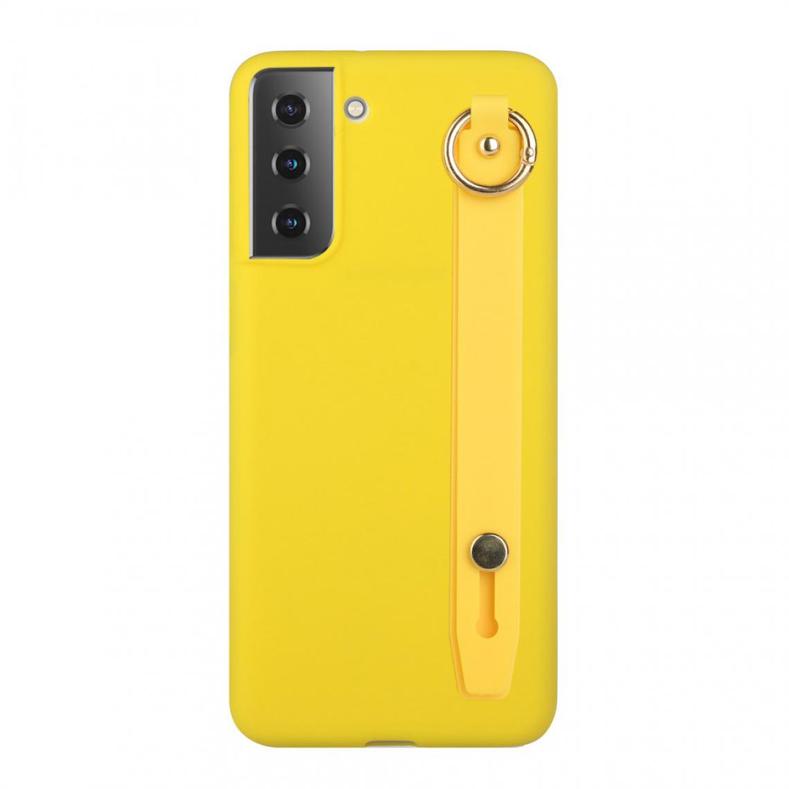Other - Coque en TPU souple avec béquille en dragonne jaune pour votre Samsung Galaxy S21 5G - Coque, étui smartphone