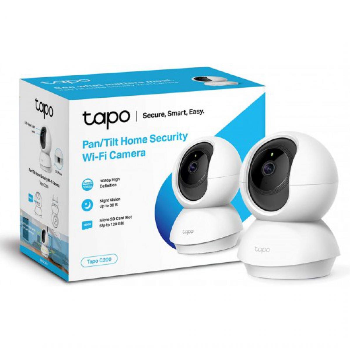 TP-LINK - Tapo C200, la caméra qui s'harmonise avec l'esthétique de la pièce - Caméra de surveillance connectée