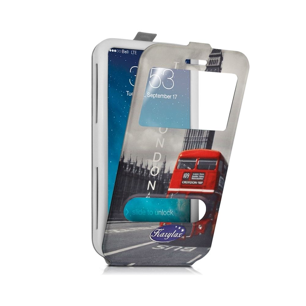 Karylax - Etui Coque Silicone S-View Motif ZA05 Universel M pour Infinix Surf X452 - Autres accessoires smartphone