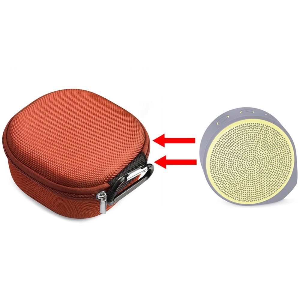 Wewoo - Pour boîte de rangement sac de protection en nylon avec haut-parleur sans fil Bluetooth Logitech X100 Orange - Hauts-parleurs