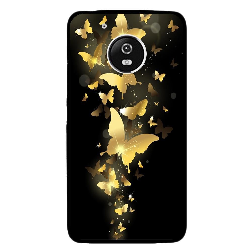 Kabiloo - Coque rigide pour Motorola Moto G5 avec impression Motifs papillons dorés - Coque, étui smartphone