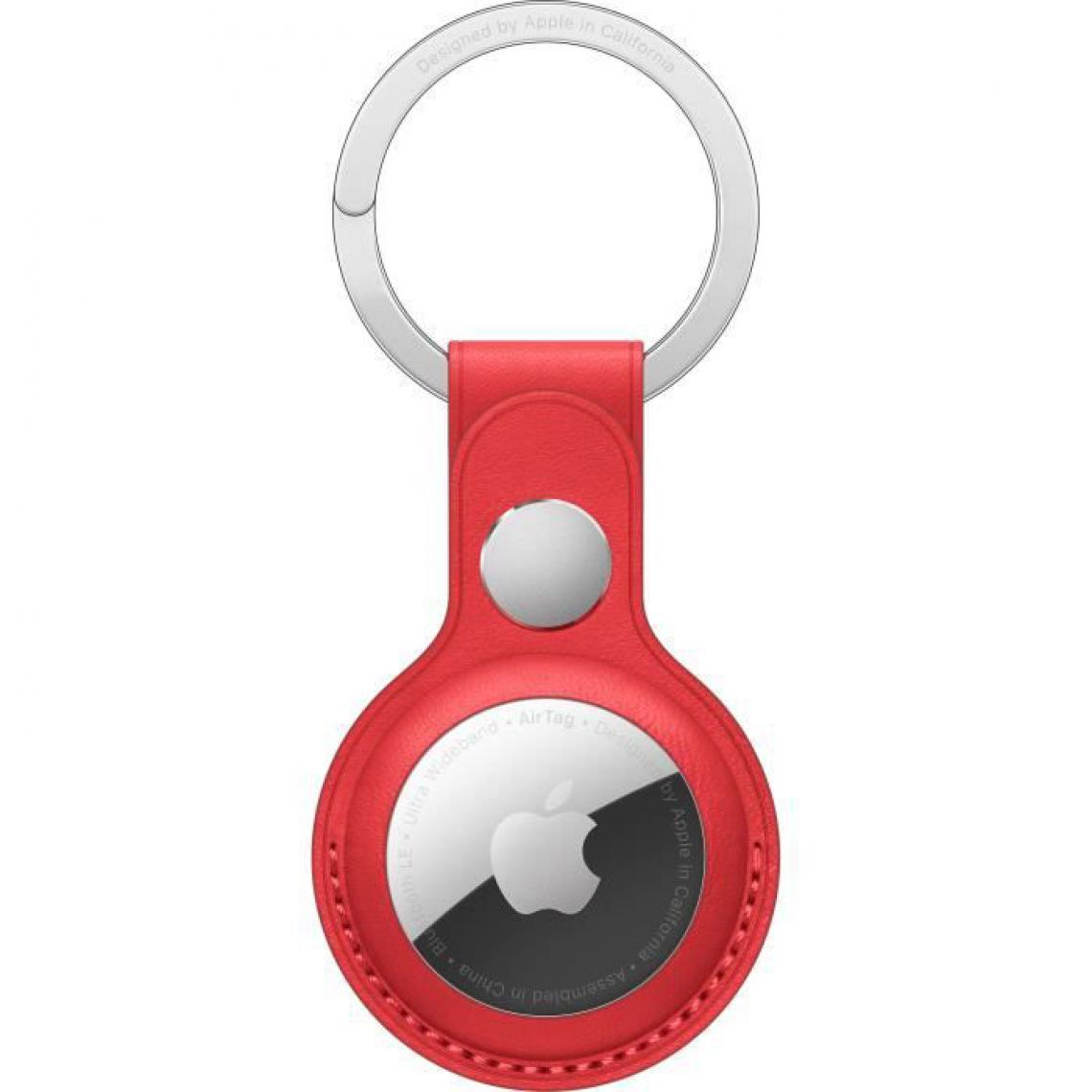 Apple - APPLE Porte-clés en cuir AirTag (PRODUCT)RED - Accessoires montres connectées