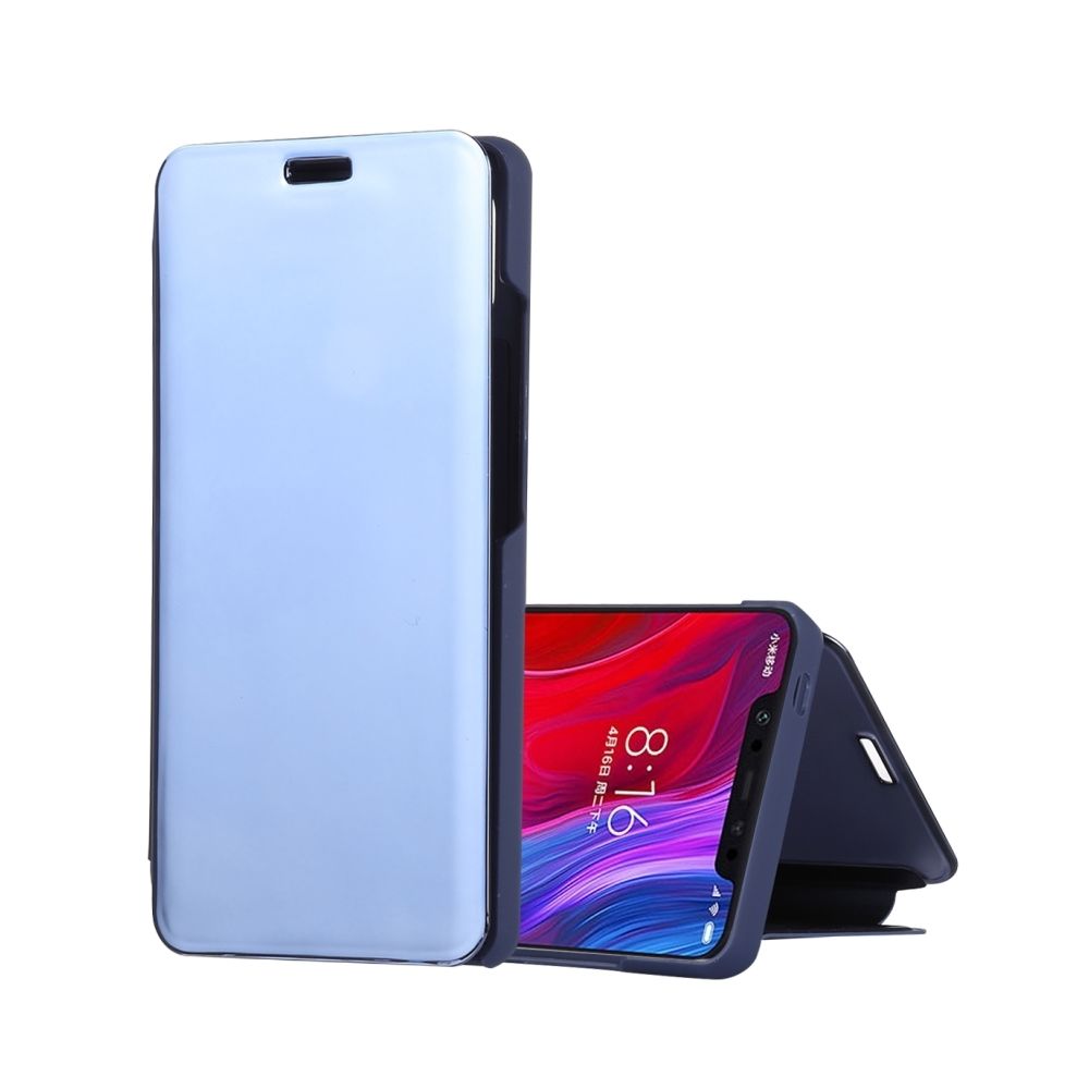 Wewoo - Coque Housse en cuir pour miroir Xiaomi Mi 8 avec support bleu - Coque, étui smartphone