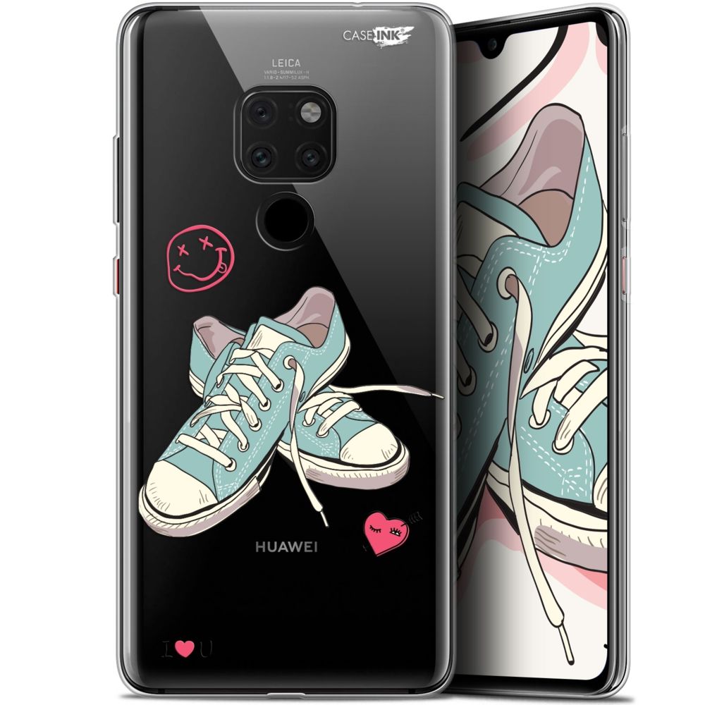 Caseink - Coque arrière Huawei Mate 20 (6.5 ) Crystal Gel HD [ Nouvelle Collection - Souple - Antichoc - Imprimé en France] Mes Sneakers d'Amour - Coque, étui smartphone