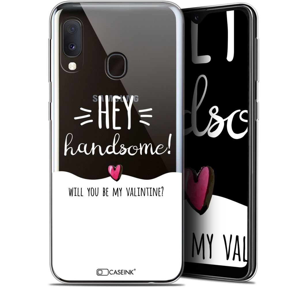Caseink - Coque Pour Samsung Galaxy A20E (5.8 ) [Gel HD Collection Love Saint Valentin Design Hey Handsome ! - Souple - Ultra Fin - Imprimé en France] - Coque, étui smartphone