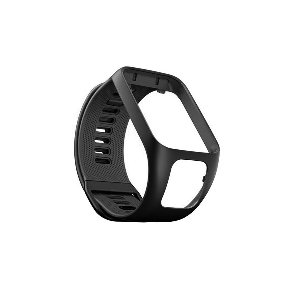 Generic - Bracelet de remplacement en Silicone compatible pour TomTom Runner 3 Cardio + Music Noir - Montre connectée