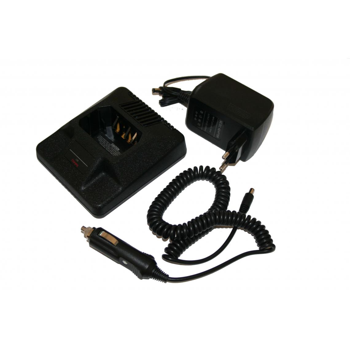 Vhbw - vhbw Chargeur de batterie compatible avec Yaesu VX-150, VX-160 batterie de radio, talkie walkie (station, câble + prise allume-cigare) - Autres accessoires smartphone