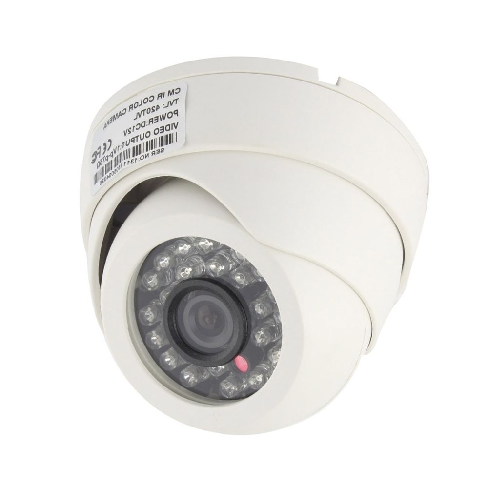 Wewoo - Caméra Dôme CMOS 420TVL 3.6mm Objectif ABS Couleur Infrarouge avec 24 LED, IR Distance: 20m - Caméra de surveillance connectée