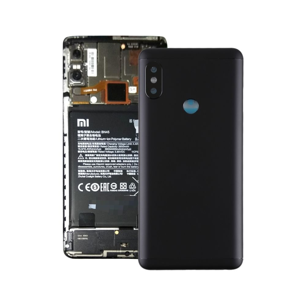 Wewoo - Coque arrière Couverture arrière avec objectif d'appareil photo & touches latérales pour Xiaomi Redmi Note 5 noir - Coque, étui smartphone