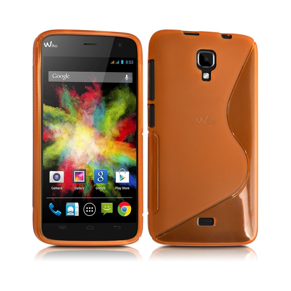 Karylax - Housse Etui Coque S-Line Translucide Orange pour Wiko Bloom + Film de Protection - Autres accessoires smartphone