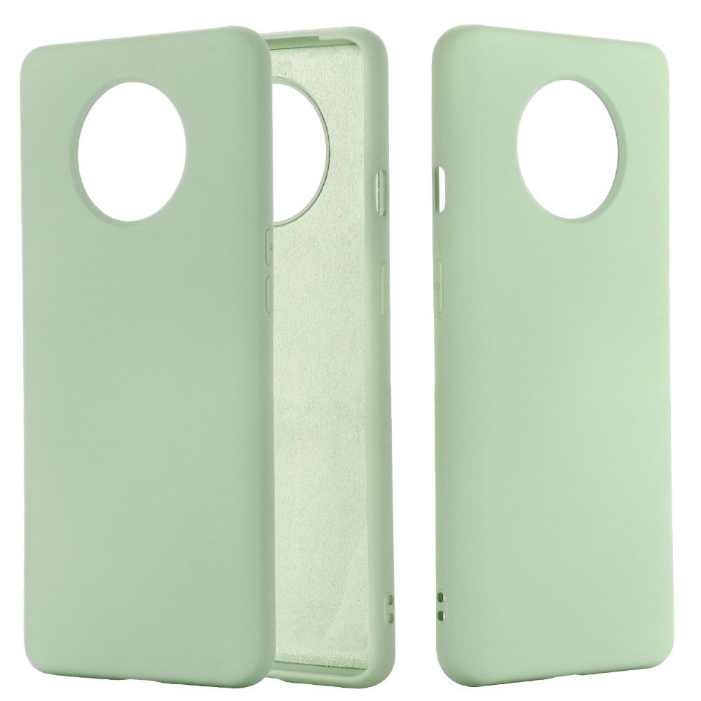 Wewoo - Coque Pour OnePlus 7T couleur unie silicone liquide antichoc pleine couverture étui de protection vert - Coque, étui smartphone