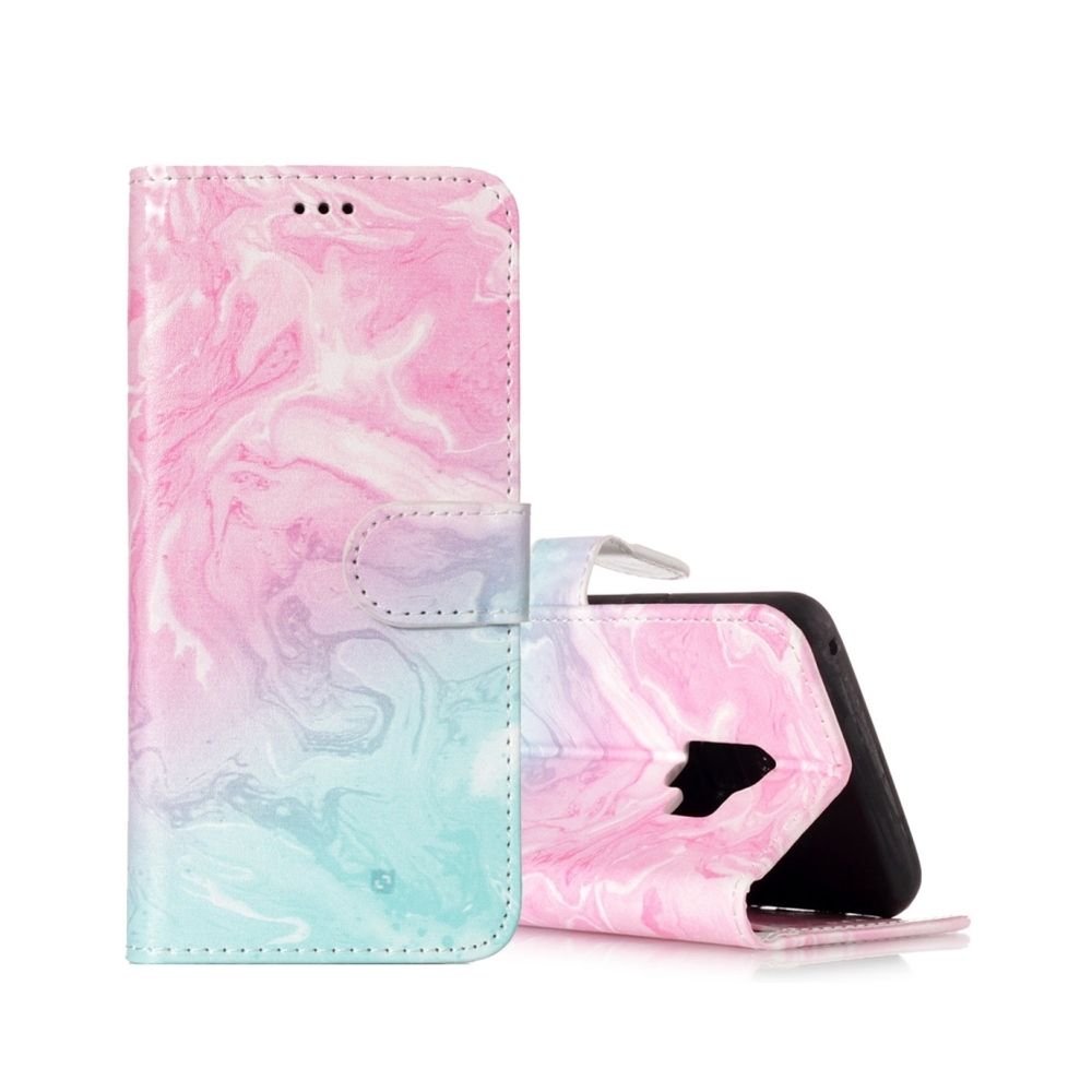 Wewoo - Housse Étui vert pour Samsung Galaxy S9 Rose Marbre Motif Horizontal en cuir Flip avec Titulaire & Card Slots & Wallet - Coque, étui smartphone