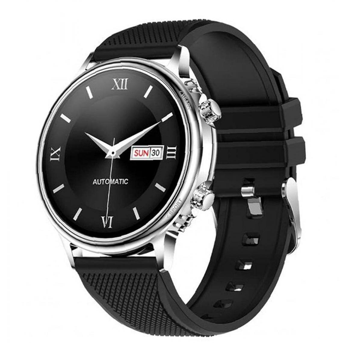 Chronotech Montres - Smartwatch 1.32inch Full Touch Silicone With IP67 Waterproof, Exercise Record, Heart Rate & Female Menstrual Cycle.(black) - Montre connectée