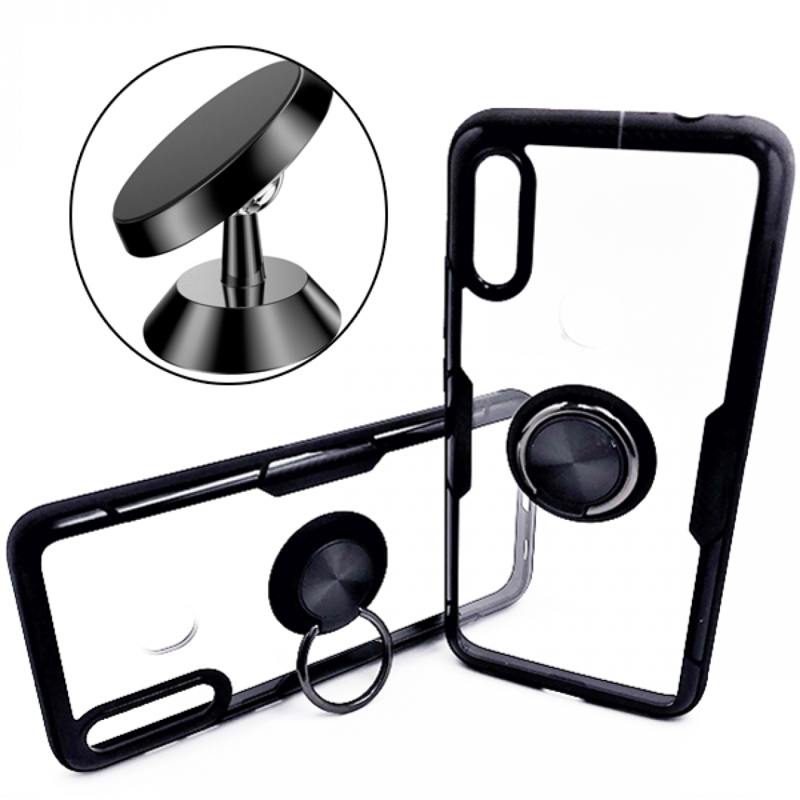 Phonecare - Kit Support Magnétique de Voiture + Coque case 3X1 Clear Armor Honor 8X - Coque, étui smartphone