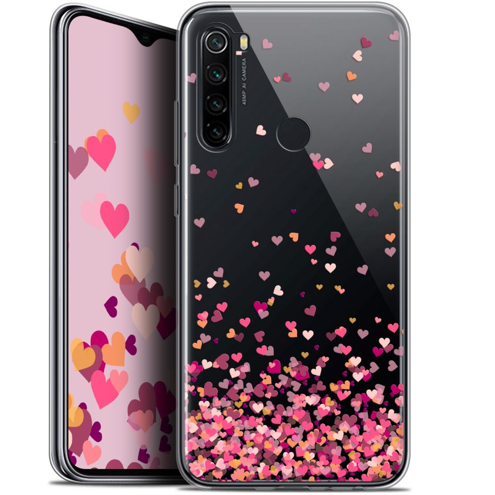 Caseink - Coque Pour Xiaomi Redmi Note 8 (6.3 ) [Gel HD Collection Sweetie Design Heart Flakes - Souple - Ultra Fin - Imprimé en France] - Coque, étui smartphone