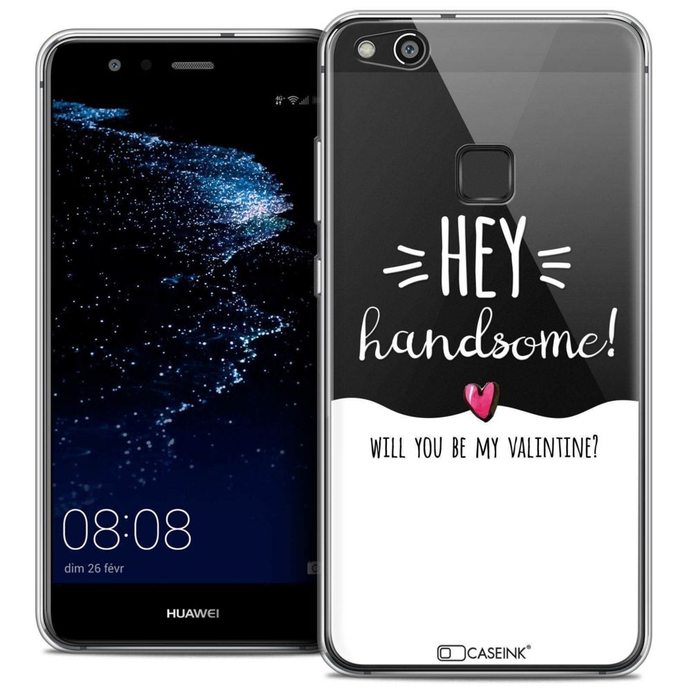 Caseink - Coque Housse Etui Huawei P10 LITE (5.2 ) [Crystal Gel HD Collection Love Saint Valentin Design Hey Handsome ! - Souple - Ultra Fin - Imprimé en France] - Coque, étui smartphone