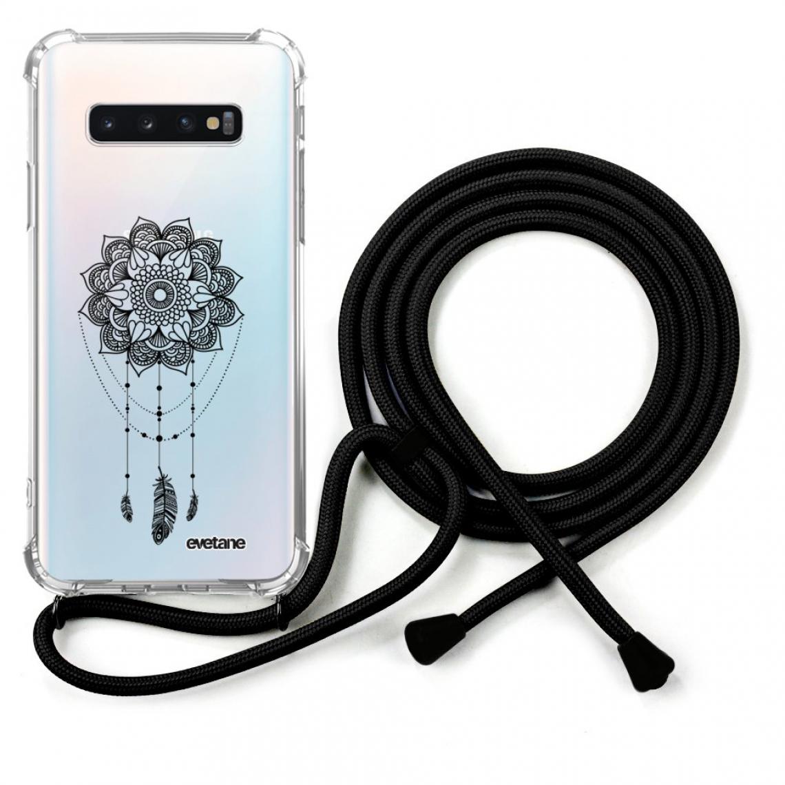 Evetane - Coque Samsung Galaxy S10 coque avec cordon transparente Tattoo - Coque, étui smartphone