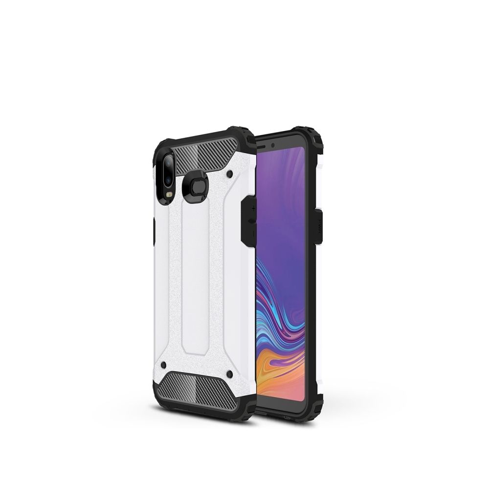Wewoo - Coque Étui combiné TPU + PC pour Galaxy A6s (Blanc pur) - Coque, étui smartphone