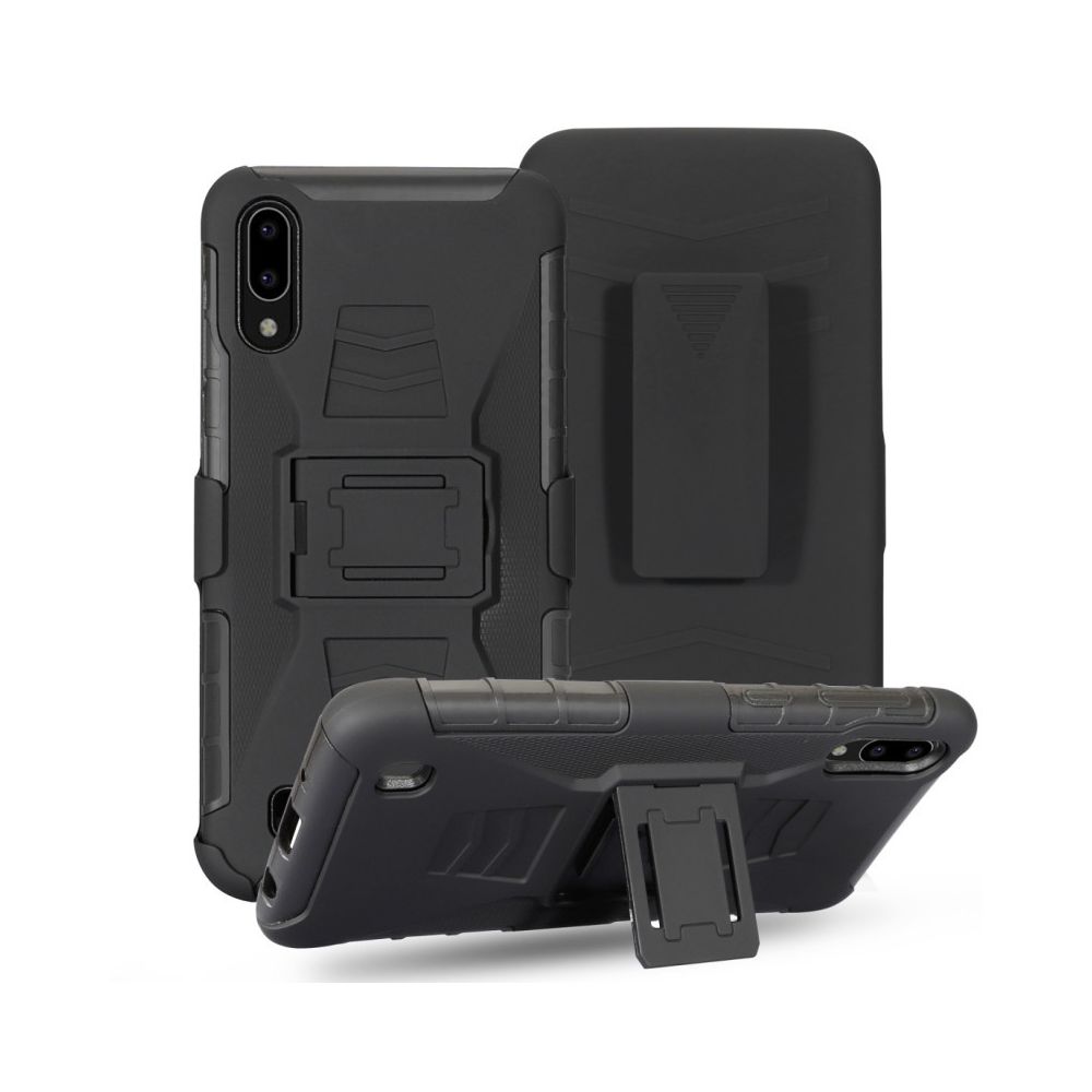 Wewoo - Coque Pour Galaxy A10 PC + étui de protection arrière en silicone à manches coulissantes noir - Coque, étui smartphone