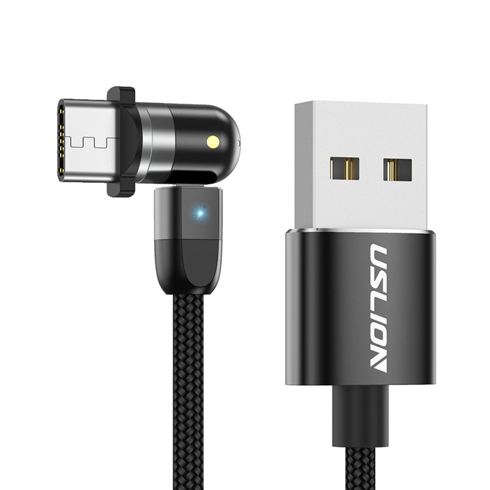marque generique - 540 Câble USB De Charge Magnétique 360180 Noir 2m Type-C - Autres accessoires smartphone