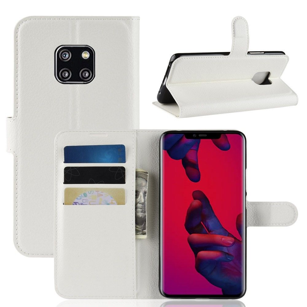 marque generique - Etui en PU litchi blanc pour votre Huawei Mate 20 Pro - Autres accessoires smartphone