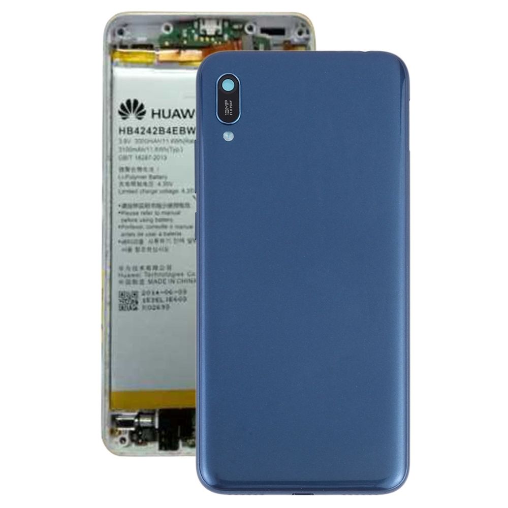 Wewoo - Cache arrière de la batterie avec lentille de caméra et touches latérales pour Huawei Y6 2019 bleu - Autres accessoires smartphone